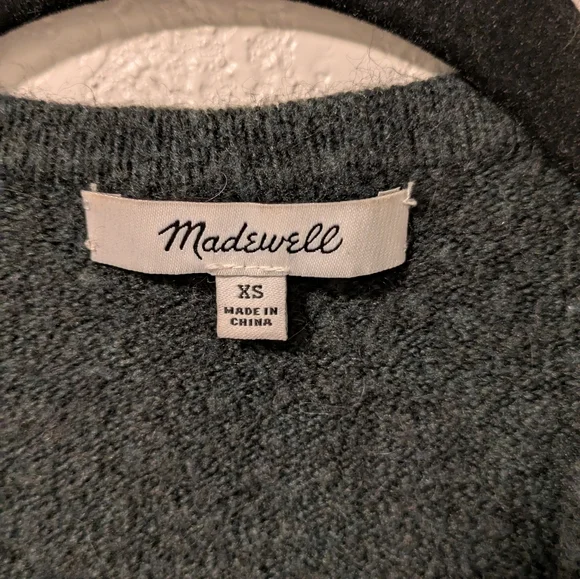 Madewell Kent Open-Front Cardigan In Forest Green - Picture 4 of 6